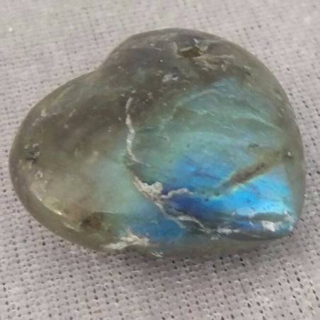 LABRADORITE Pendant HEART - SAGITTARIUS CAPRICORN Crystal Healing MINERALS A+-1