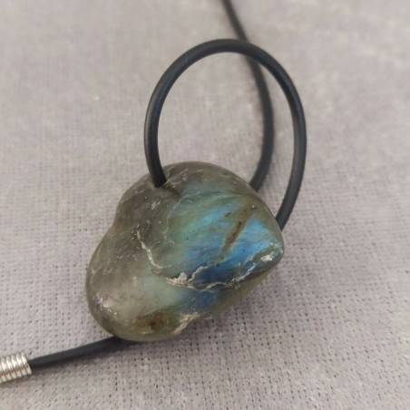 LABRADORITE Pendant HEART - SAGITTARIUS CAPRICORN Crystal Healing MINERALS A+-4