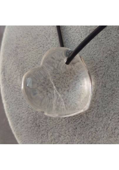 Rock CRYSTAL Pendant HEART - AQUARIUS MINERALS Crystal Healing Zodiac-1