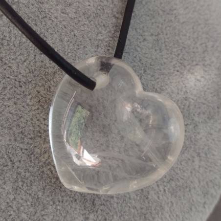 Rock CRYSTAL Pendant HEART - AQUARIUS MINERALS Crystal Healing Zodiac-2