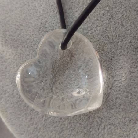 Rock CRYSTAL Pendant HEART - AQUARIUS MINERALS Crystal Healing Zodiac-3