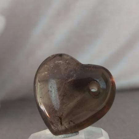 SMOKED Quartz Pendant HEART - SAGITTARIUS CAPRICORN MINERALS Crystal Healing-6