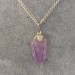 SILVER AMETHYST PENDANT Flower - ARIES PISCES MINERALS Crystal Healing-2