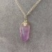 SILVER AMETHYST PENDANT Flower - ARIES PISCES MINERALS Crystal Healing-3