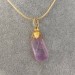 AMETHYST Golden Pendant Flower - PISCES ARIES Crystal Healing MINERALS-2