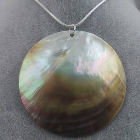 Mother of Pearl Pendant Moon - CANCER Crystal Healing Zodiac Shell Voyage-1