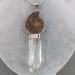 Rock CRYSTAL Pendant with Ammonite - AQUARIUS MINERALS Zodiac-1