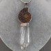 Rock CRYSTAL Pendant with Ammonite - AQUARIUS MINERALS Zodiac-2