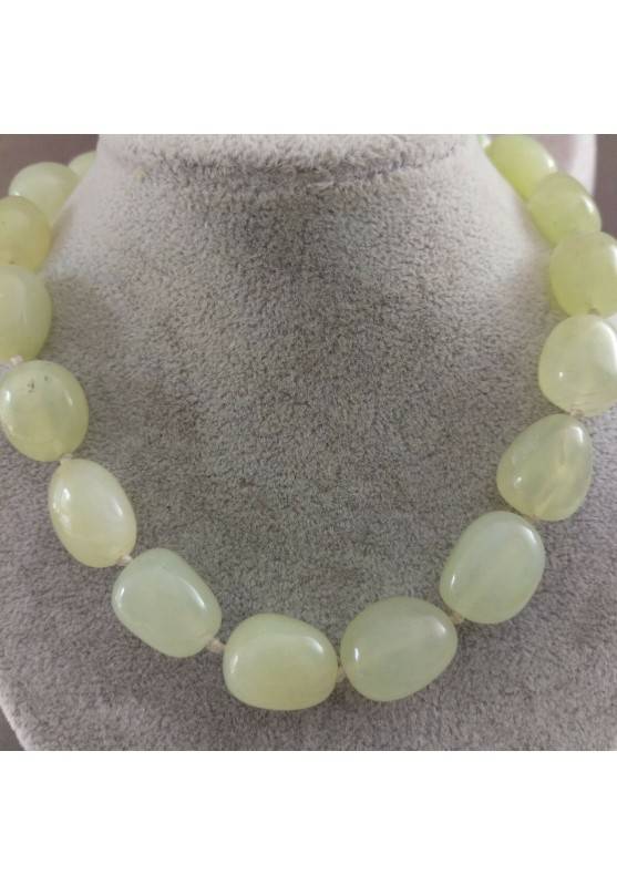 GIADA VERDE COLLANA Perle - ARIETE BILANCIA GEMELLI Burattati Cristalloterapia-1
