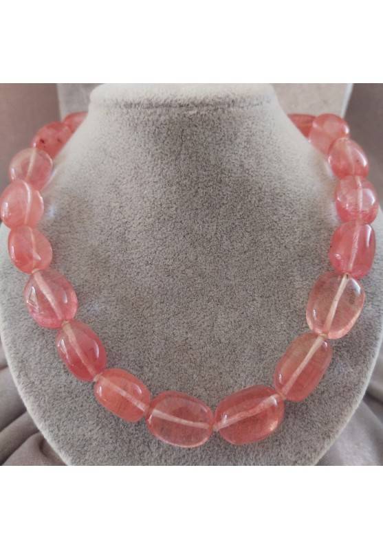 QUARZO ROSA COLLANA Perle - BILANCIA TORO CAPRICORNO Minerali Cristalloterapia-1