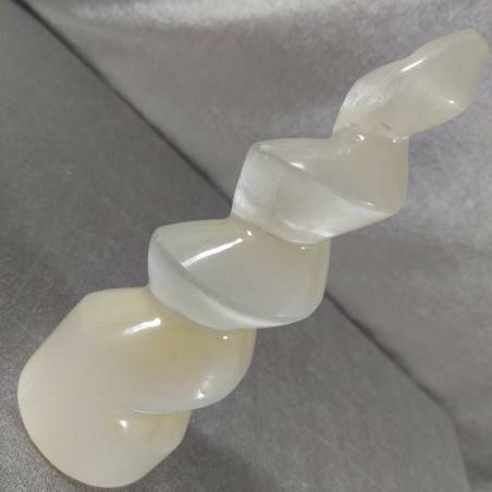 Obelisco in Selenite Spiral Tumbled Stone Crystal Healing Chakra MINERALS Pietre-2