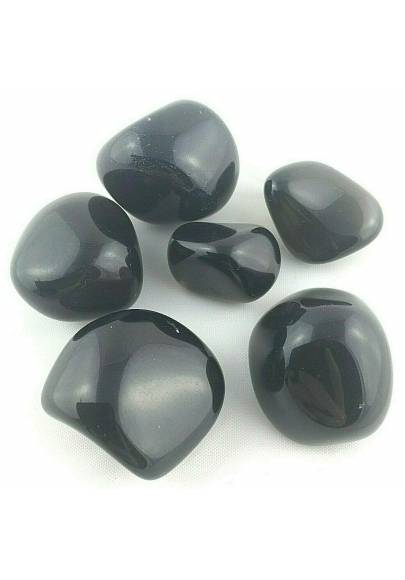 Black OBSIDIAN MID SIZE Tumbled Crystal Crystal Healing Chakra Stone Minerals-1