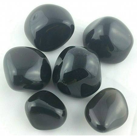Black OBSIDIAN MID SIZE Tumbled Crystal Crystal Healing Chakra Stone Minerals-2
