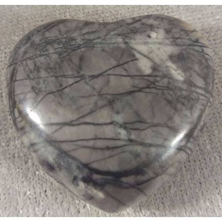 CUORE in LEGNO FOSSILE Massaggio AMORE Cristalloterapia Regalo di SAN VALENTINO-1