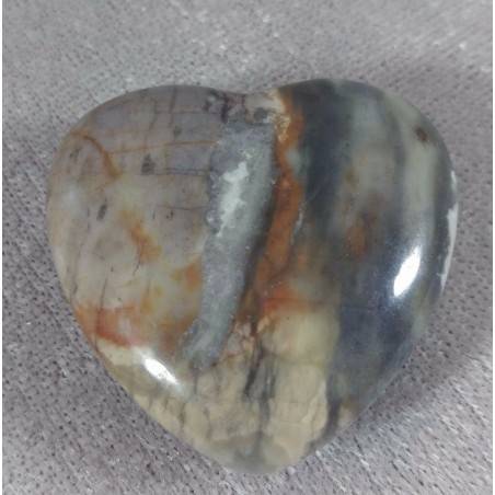 HEART in Fossil Petrified Wood Massage LOVE Crystal Healing Gift Idea in Valentine’s Day-3