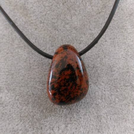 Pendentif Goutte de JASPE ACAJOU Rouge Collier Cristal thérapie Chakra Pouvoir-3