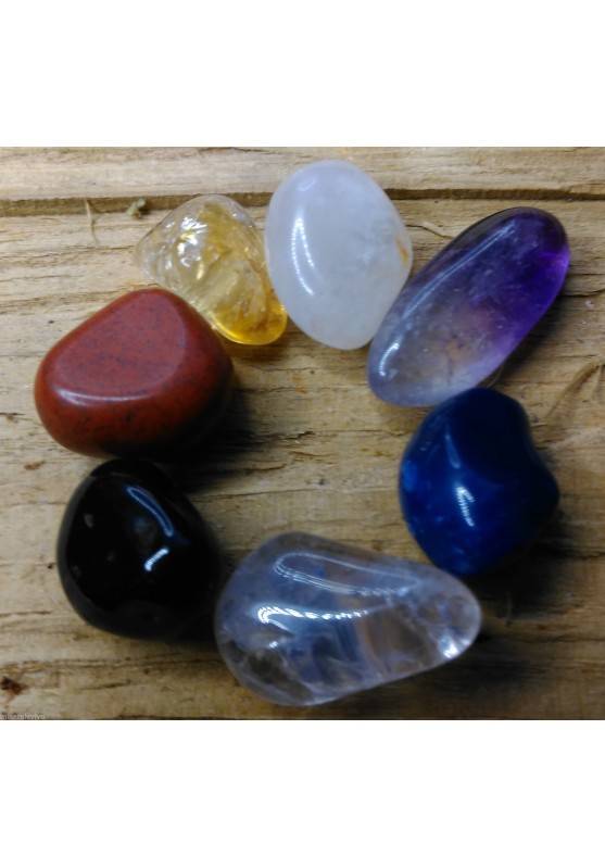 Mini - Kit Cristalloterapia 7 Pietre Tascabili " Le 7 pietre dei Chakra Slim "-1