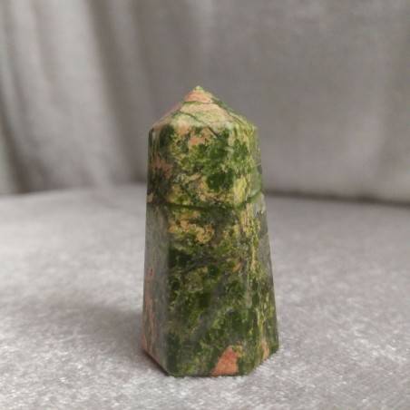 Obélisque HEX dans UNAKITE Dégringolé Cristaux Cristal thérapie Minéraux-1