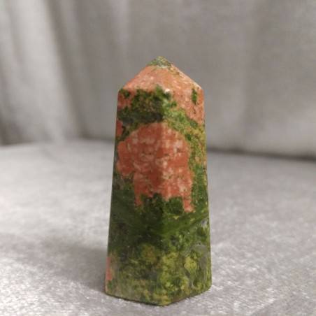 Obélisque HEX dans UNAKITE Dégringolé Cristaux Cristal thérapie Minéraux-3