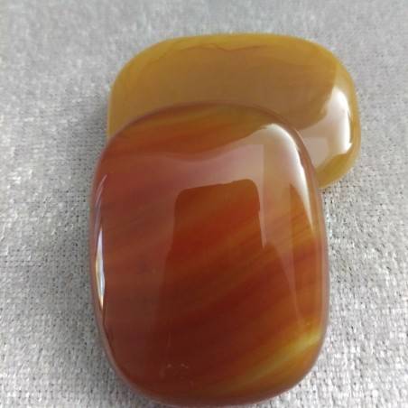 Palmstone Tumbled Stone CARNELIAN Massage Plate Pendant Chakra Crystal Healing-3