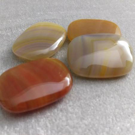Palmstone Tumbled Stone CARNELIAN Massage Plate Pendant Chakra Crystal Healing-6