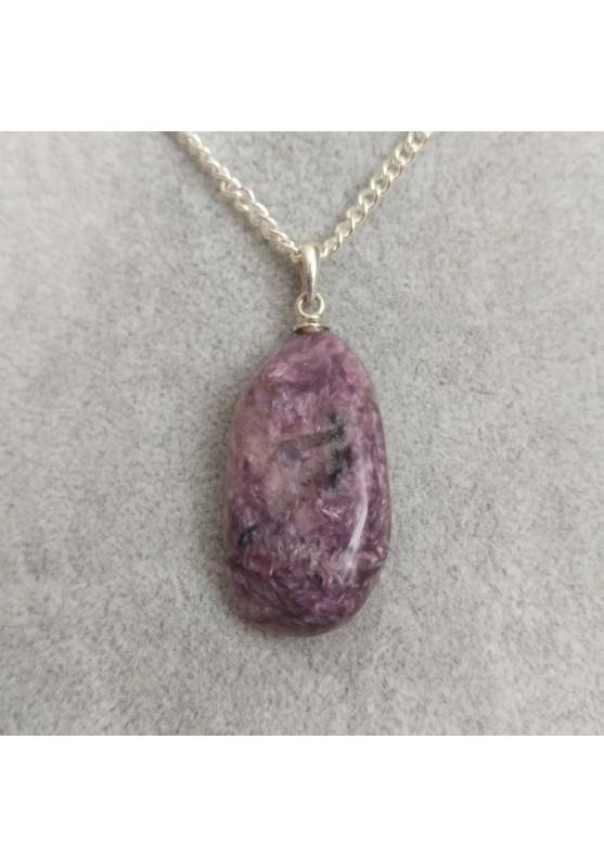 Ciondolo d CIAROITE e ARGENTO 925 Gioiello Collana Minerali Cristalloterapia Zen-1