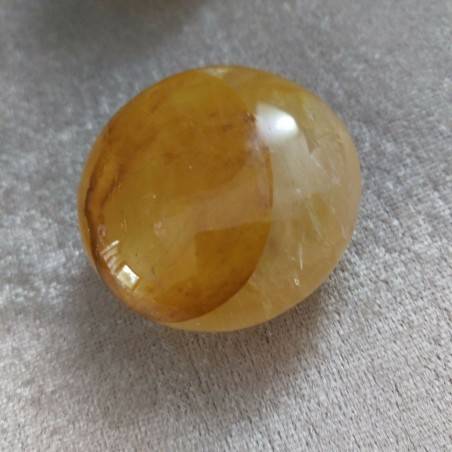 Palmstone Round in QUARTZ Hematoid BIG Massage Chakra Crystal Healing Zen-3