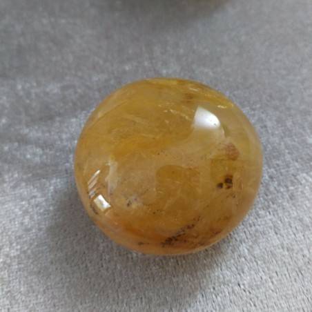 Palmstone Round in QUARTZ Hematoid BIG Massage Chakra Crystal Healing Zen-8