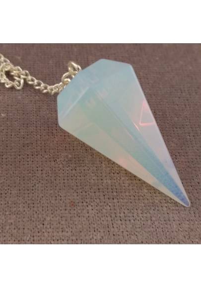 Professional Pendulum in OPALITE Divination Crystals Chakra Meditation Silver-1