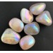 Ice AQUA AURA Rose Quartz LARGE Tumbled Stone Crystal Healing Specimen Chakra-4
