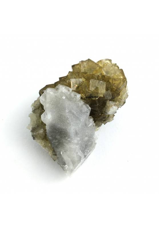 Minerals * FLUORITE with Calcite Crystals - Moscona Mine (SPAIN)-1