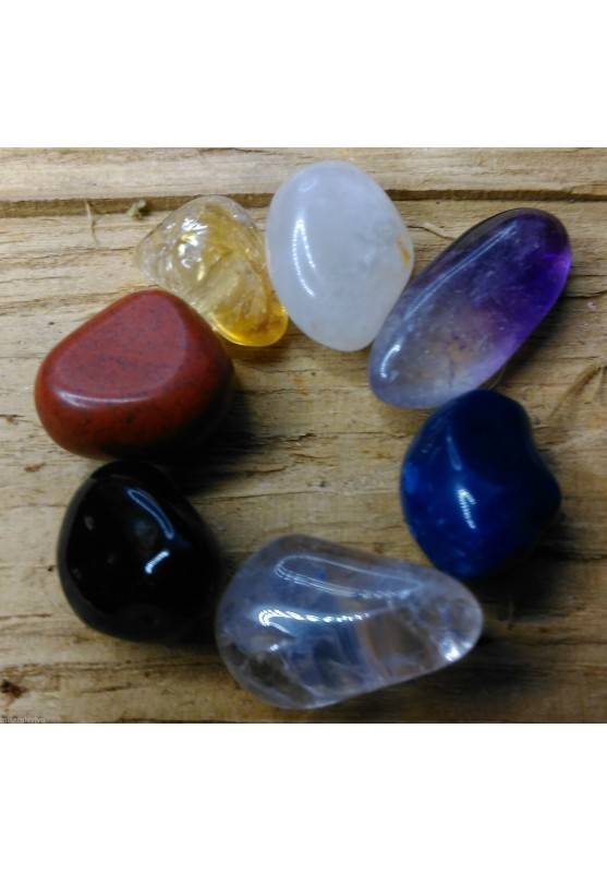 Mini - Kit Cristalloterapia 7 Pietre Tascabili " Le 7 pietre dei Chakra Slim "-1