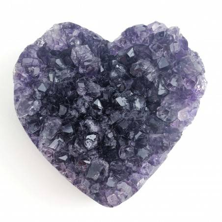 Cœur DRUSE Améthyste Violet haute Qualité A+ Amour Cristal thérapie Objets de collection-1