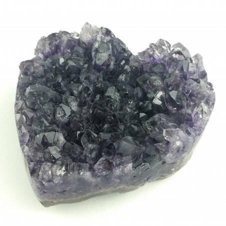 Cœur DRUSE Améthyste Violet haute Qualité A+ Amour Cristal thérapie Objets de collection-4