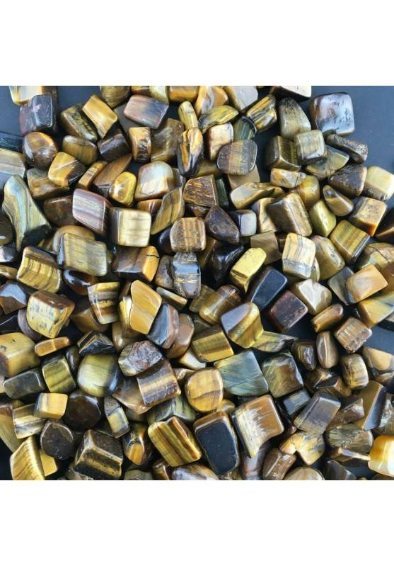 Mini Tumbled Stones in Tiger's EYE 50gr Orgone Orgonite Crystal Healing Chakra A+-1