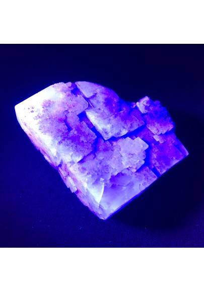 Fluorite Verde Purple Cubic Fluorescent rogerley mine cm.5 x cm.4,5 x cm.2,2-1
