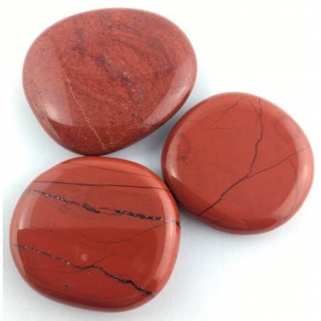 SAPONETTA in DIASPRO ROSSO Burattato Palmstone Cristalloterapia Red Jasper Zen-1