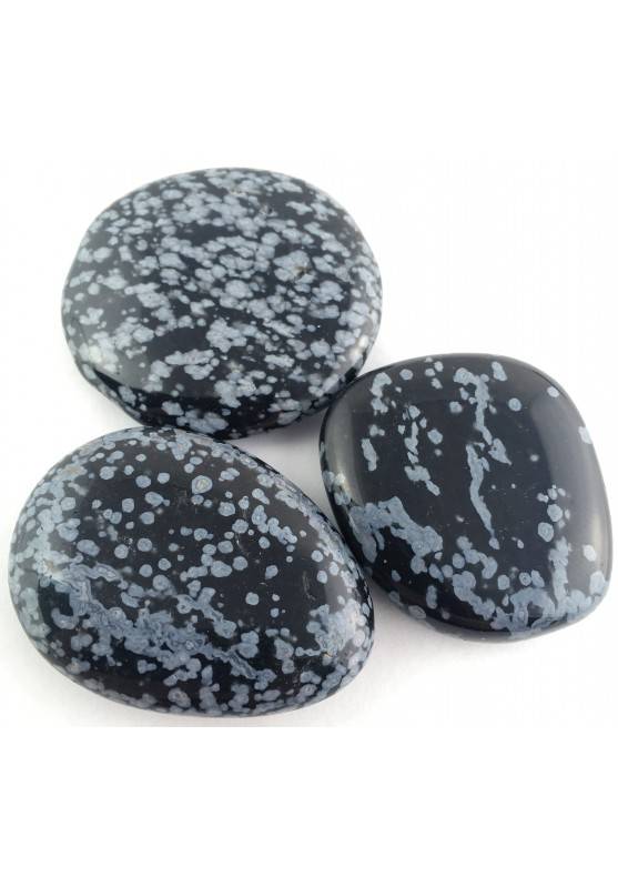 Palmstone dans Obsidienne flocon de neige Dégringolé Snowflake Ossidean Palmstone-1