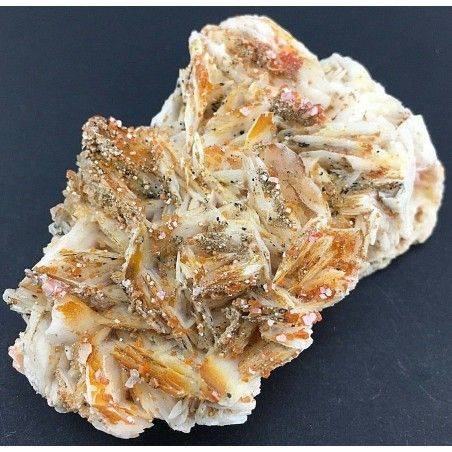 BARITE Lamellare su MATRICE con Cristalli di VANADINITE Grezza Collezionismo-1
