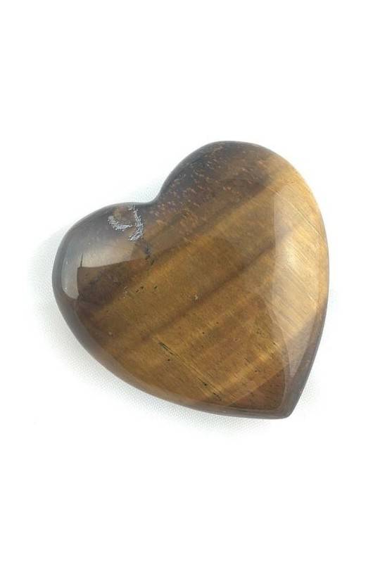 Stupendo CUORE in OCCHIO DI TIGRE AMORE San Valentino Qualità Cristalloterapia-1