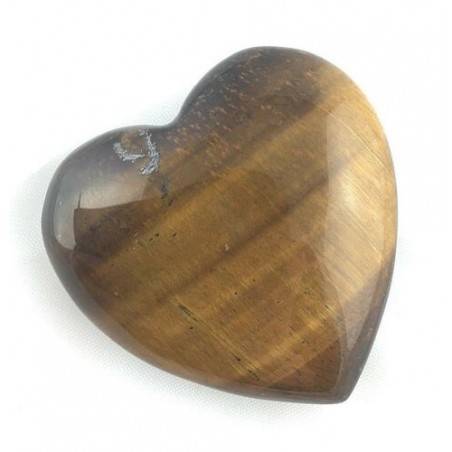 Stupendo CUORE in OCCHIO DI TIGRE AMORE San Valentino Qualità Cristalloterapia-1