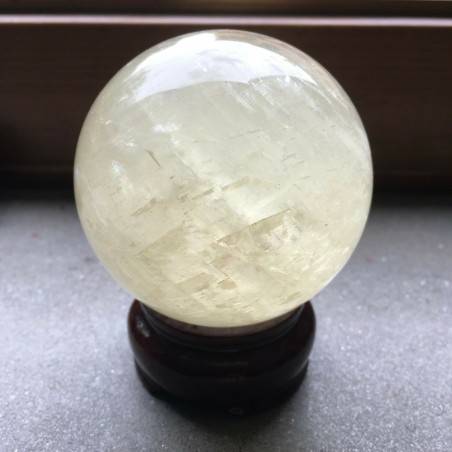 MINERALS * Wonderful YELLOW CALCITE Sphere High Quality A+ Crystal Healing-1