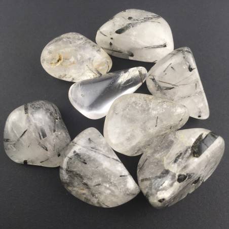 Quarzo con Tormalina Cristalloterapia Minerali A+ [PAGHI UNA SOLA SPEDIZIONE]-1