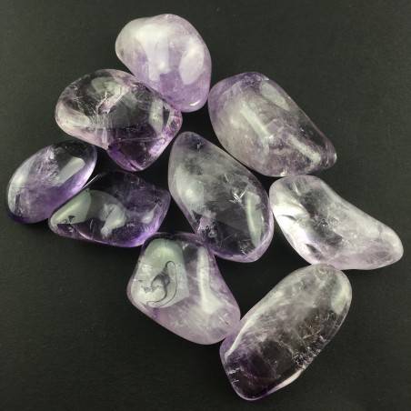 Amatista Rodado Meditación Cristaloterapia A+ [ Amethyst Tumbled Stone ]-1