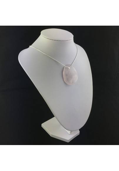 Rose Quartz Pendant Leaf Tumbled Necklace Crystal Healing Reiki Chakra-1