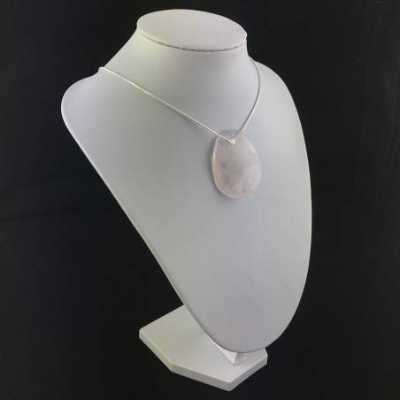 Rose Quartz Pendant Leaf Tumbled Necklace Crystal Healing Reiki Chakra-1