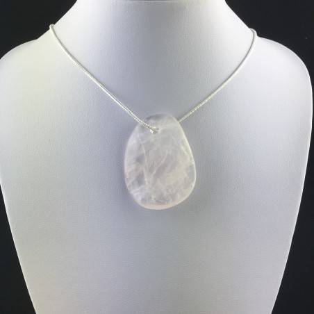 Rose Quartz Pendant Leaf Tumbled Necklace Crystal Healing Reiki Chakra-2
