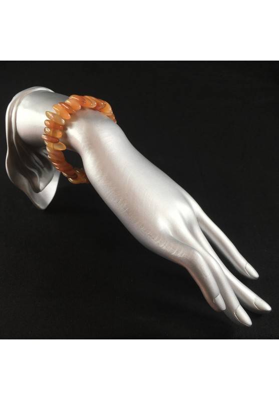 Bracelet in Red CARNELIAN UNISEX MINERALS Chakra Crystal Healing Reiki-1