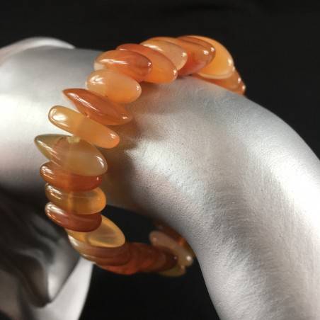 Braccialetto in Corniola Bracciale UNISEX Minerali Chakra Cristalloterapia Reiki-2