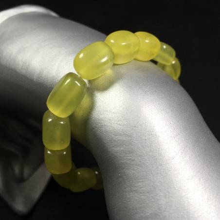 Natural OLIVINE - Peridot Bracelet Crystal Healing Minerals Tumblestone Serpentine-1